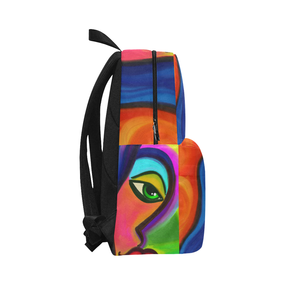 Abstract Fauvist Female Portrait Unisex Classic Backpack (Model 1673)