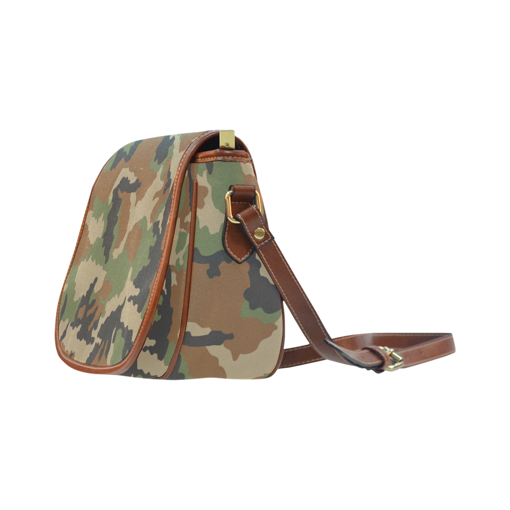 woodland camouflage pattern Saddle Bag/Large (Model 1649)