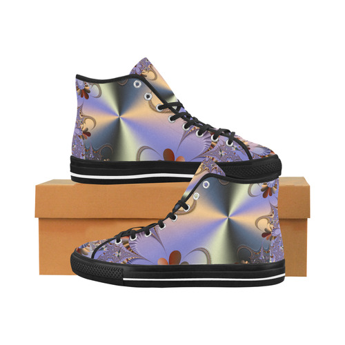 TWIGISLE Fractals with purple metallic shine Vancouver H Men's Canvas Shoes/Large (1013-1)