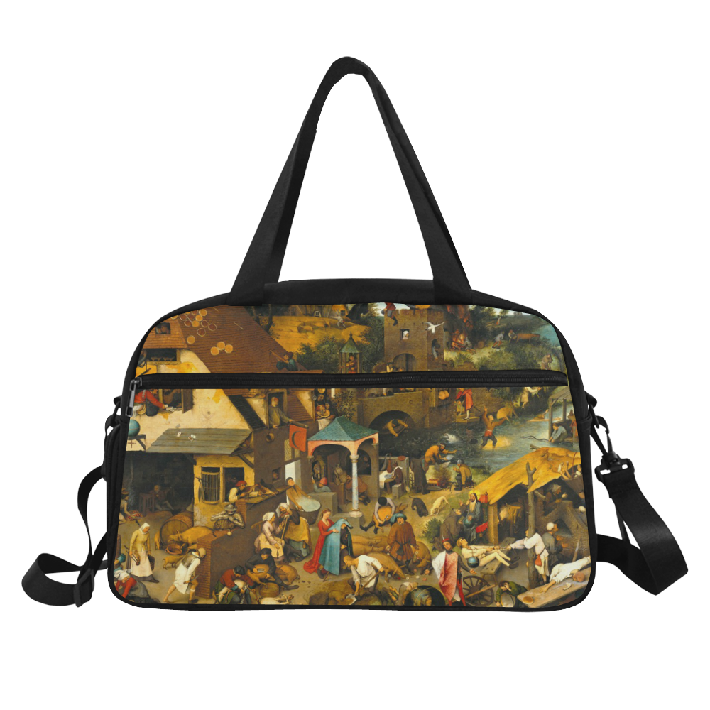 Pieter Brueghel the Elder-The Dutch Proverbs Fitness Handbag (Model 1671)