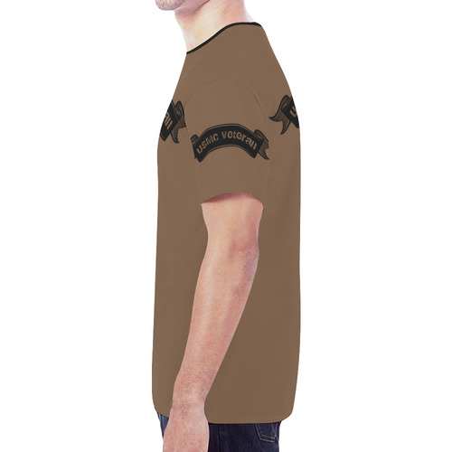 Mens T-Shirt Brown USMC Veteran New All Over Print T-shirt for Men (Model T45)