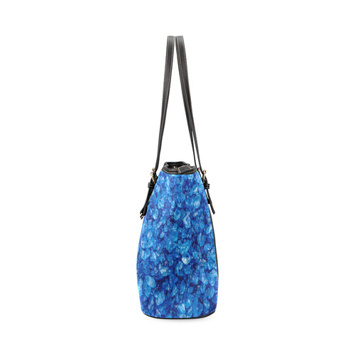 small sparkling pebbles (1)by JamColors Leather Tote Bag/Large (Model 1640)