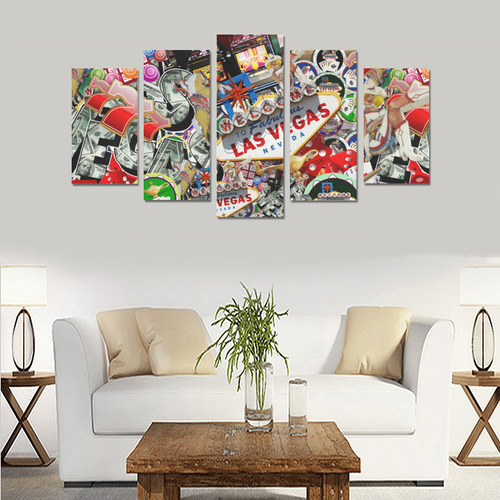 Las Vegas Icons - Gamblers Delight Canvas Print Sets A (No Frame)