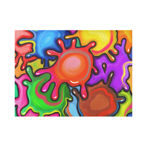 Vibrant Abstract Paint Splats Placemat 14’’ x 19’’ (Six Pieces)