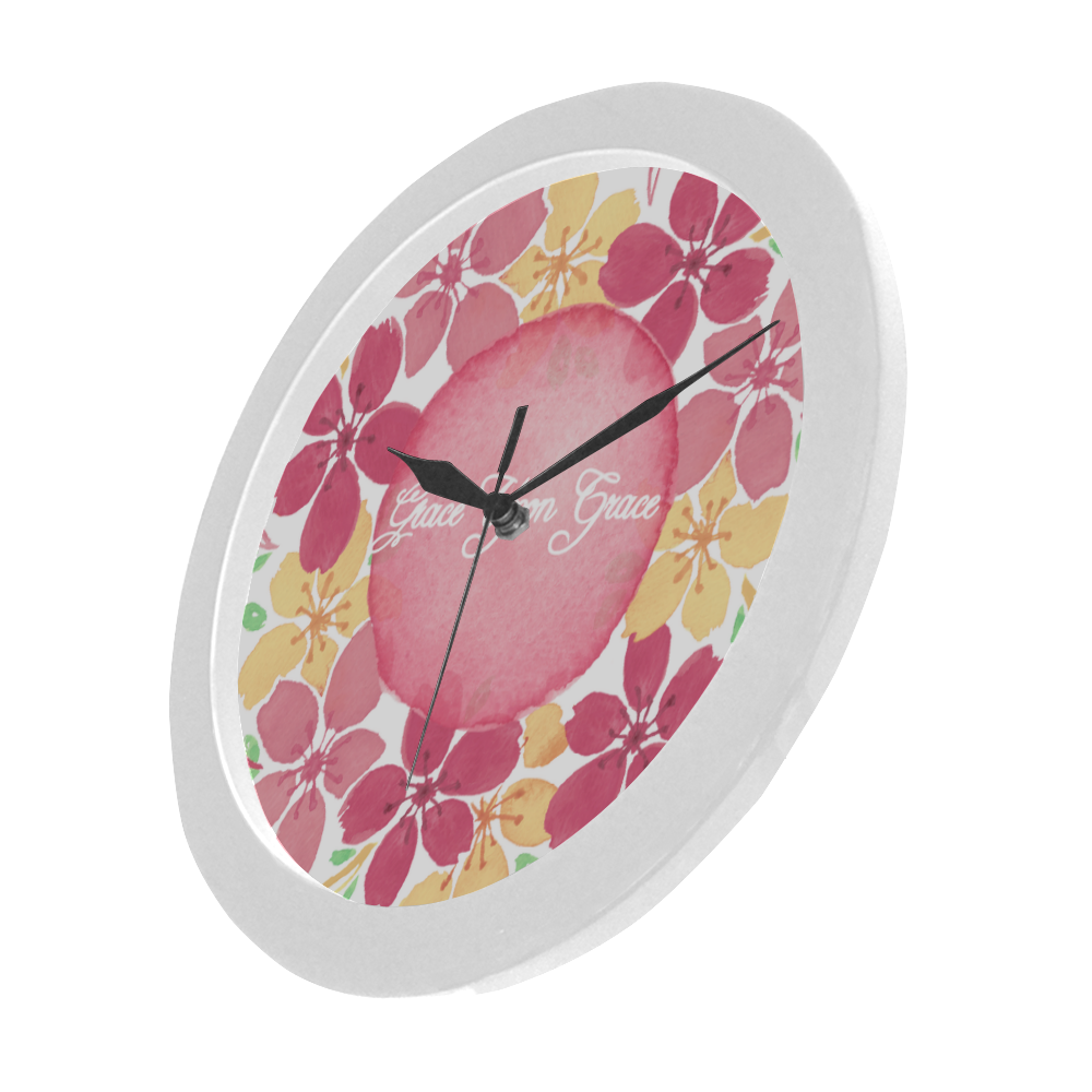 grace upon grace clock Circular Plastic Wall clock