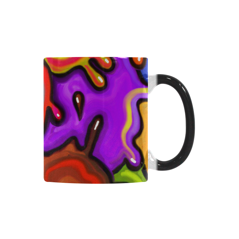 Vibrant Abstract Paint Splats Custom Morphing Mug