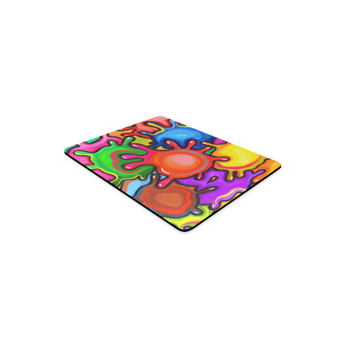 Vibrant Abstract Paint Splats Rectangle Mousepad