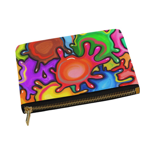 Vibrant Abstract Paint Splats Carry-All Pouch 12.5''x8.5''