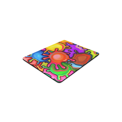 Vibrant Abstract Paint Splats Rectangle Mousepad