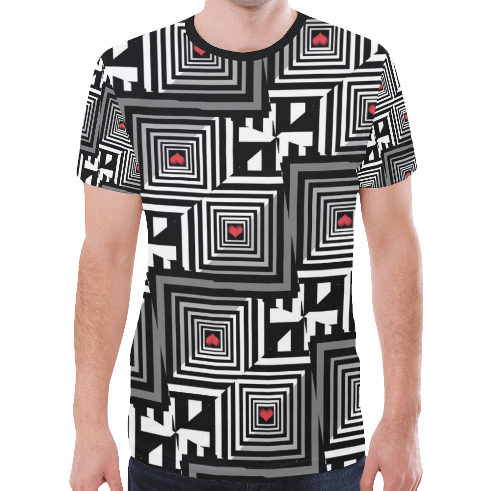 Op Art Holga New All Over Print T-shirt for Men (Model T45)