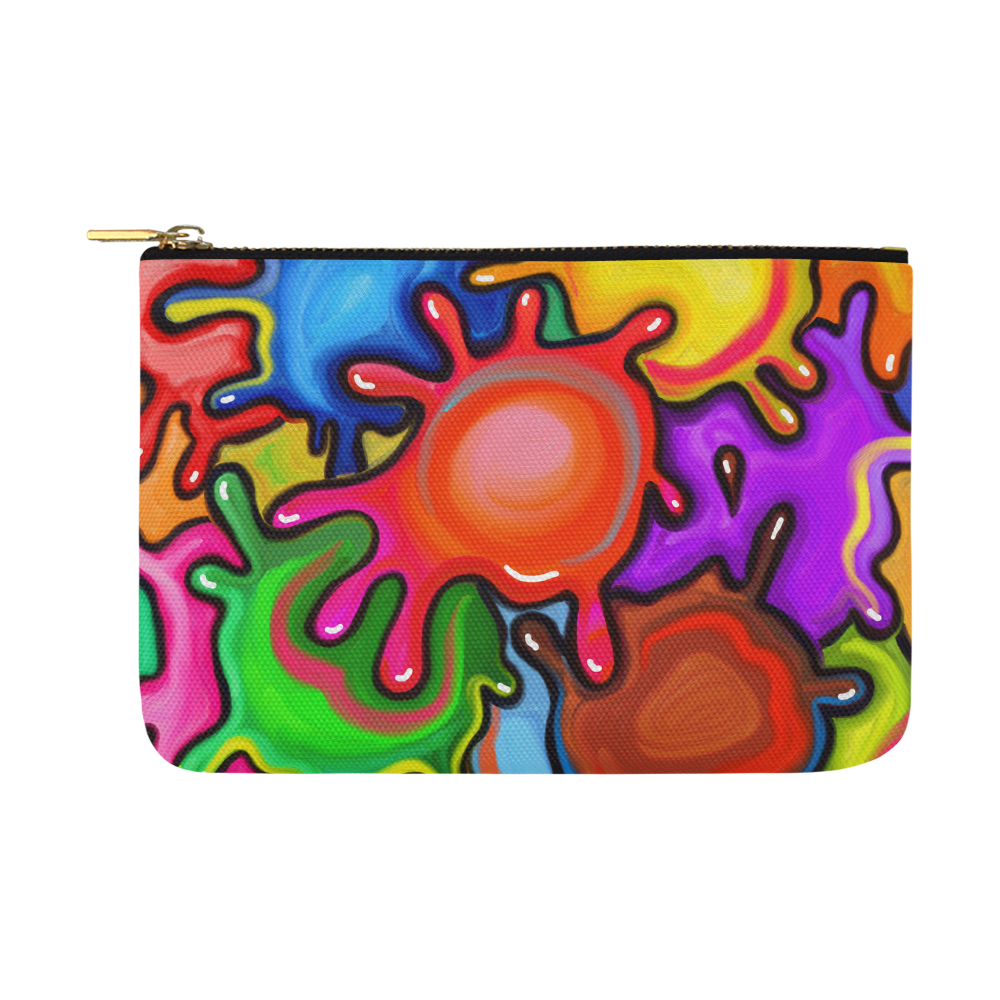 Vibrant Abstract Paint Splats Carry-All Pouch 12.5''x8.5''