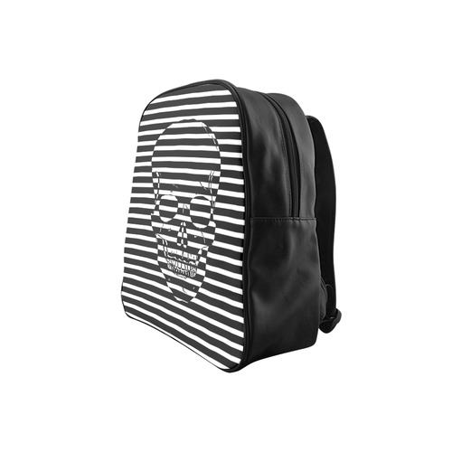 Awesome Skull Black & White School Backpack (Model 1601)(Small)