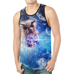 Watercolor, owl in the unoverse New All Over Print Tank Top for Men (Model T46)