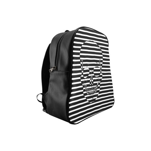 Awesome Skull Black & White School Backpack (Model 1601)(Small)
