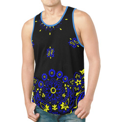 blue yellow bandana New All Over Print Tank Top for Men (Model T46)