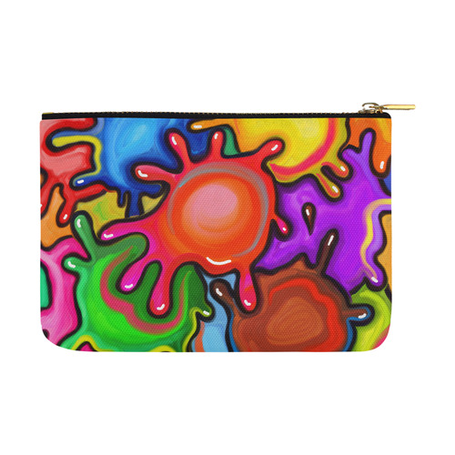 Vibrant Abstract Paint Splats Carry-All Pouch 12.5''x8.5''