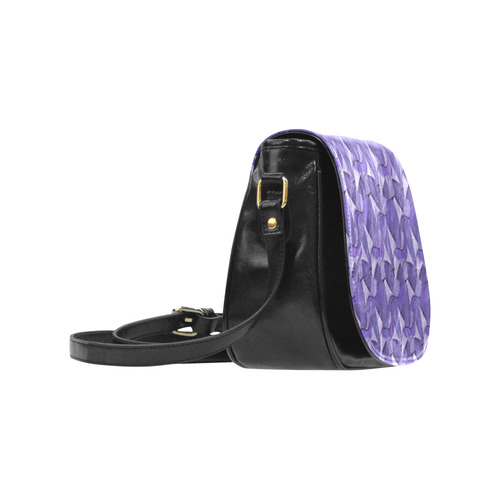 Ultra Violet Abstract Waves Classic Saddle Bag/Large (Model 1648)