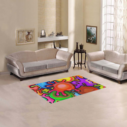 Vibrant Abstract Paint Splats Area Rug 2'7"x 1'8‘’