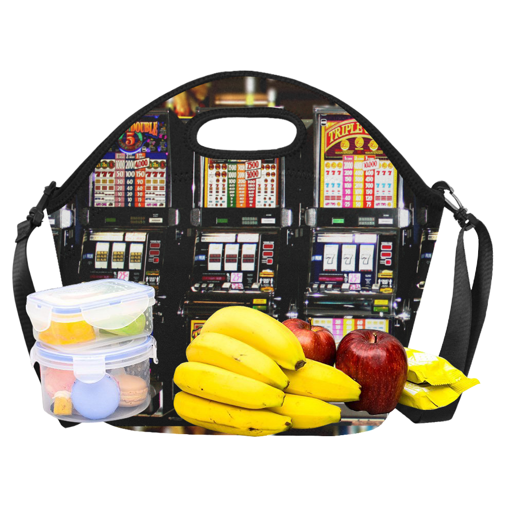 Lucky Slot Machines - Dream Machines Neoprene Lunch Bag/Large (Model 1669)