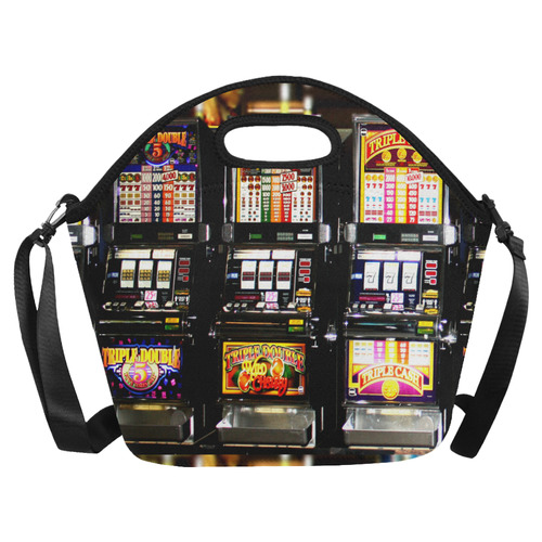 Lucky Slot Machines - Dream Machines Neoprene Lunch Bag/Large (Model 1669)