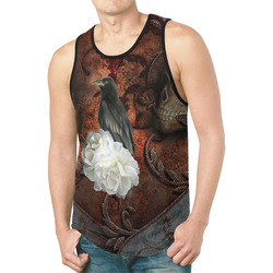 The crow with skulls New All Over Print Tank Top for Men (Model T46)