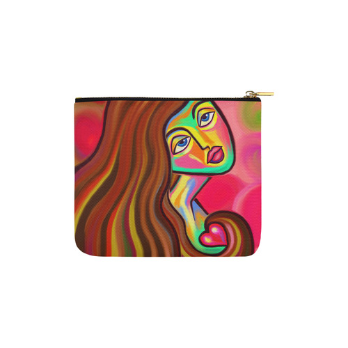 Love is Near Vibrant Portrait Carry-All Pouch 6''x5''