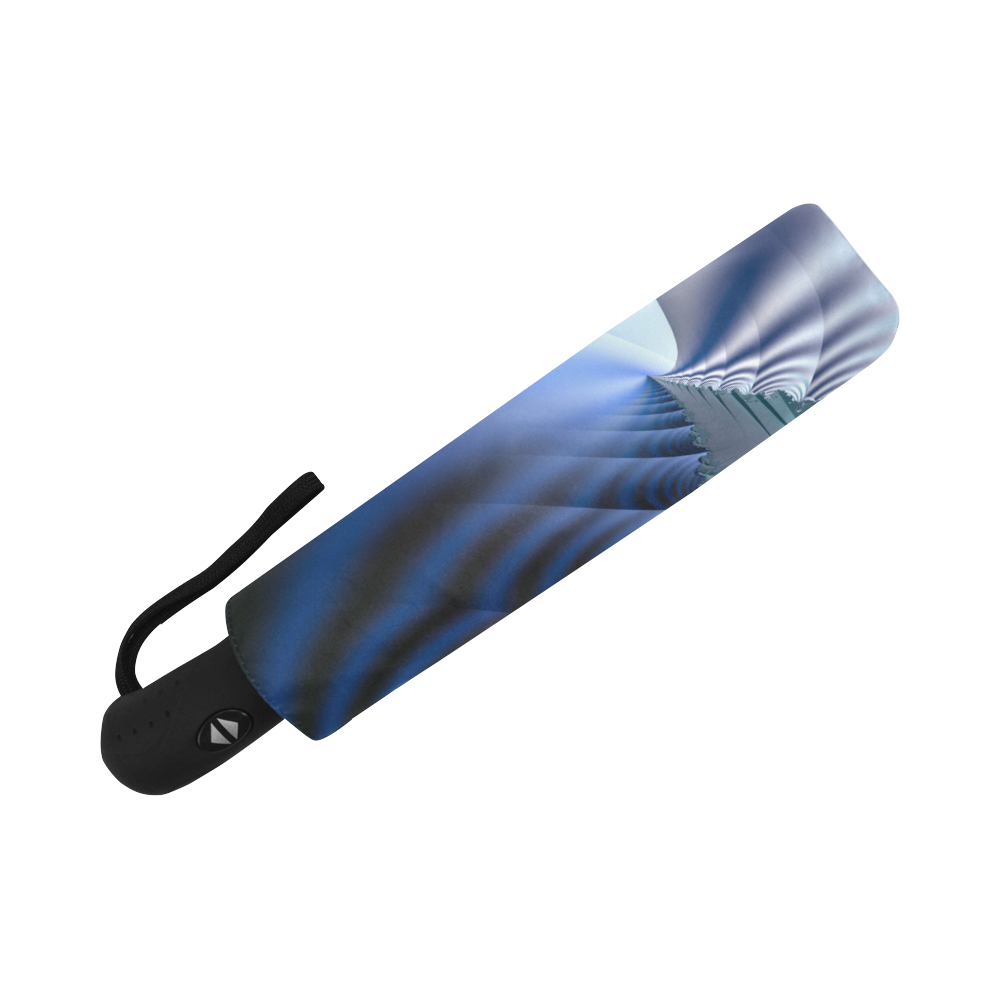 TWIGISLE Fractals in blue landscape Auto-Foldable Umbrella (Model U04)