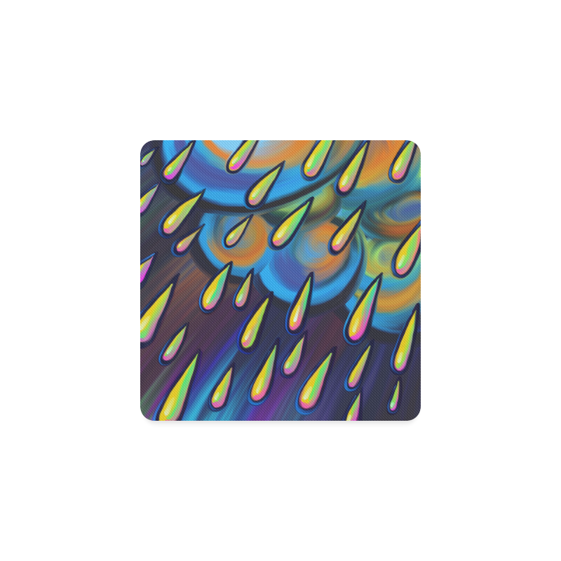 Heavy Rain Cloud Painting Square Coaster