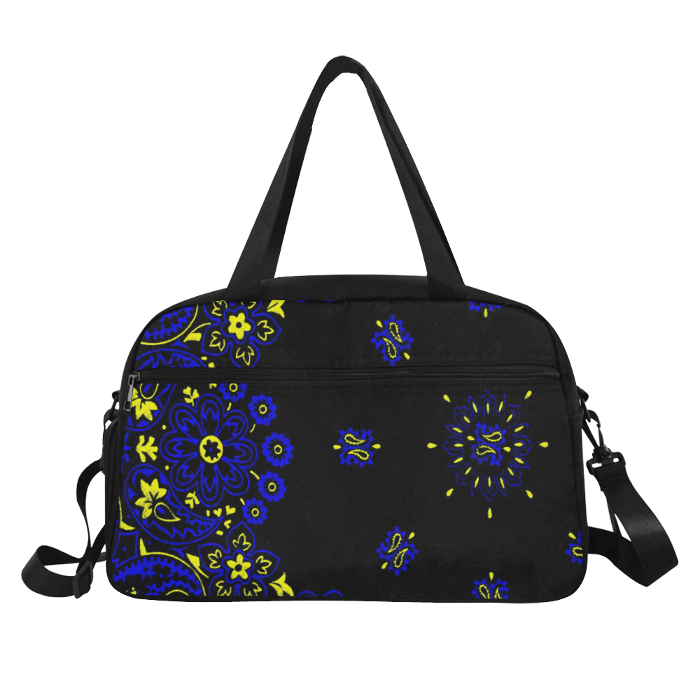 blue yellow bandana 3 Fitness Handbag (Model 1671)