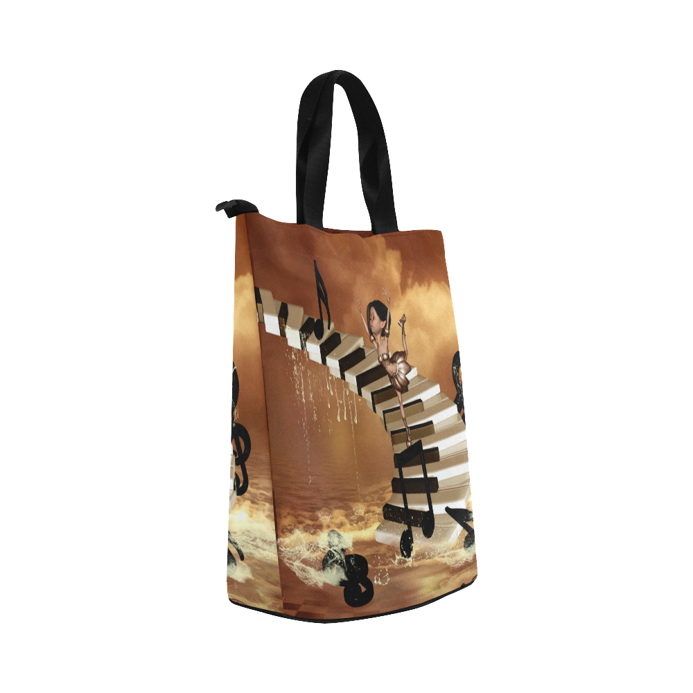 Little fairy dancing on the piano Nylon Lunch Tote Bag (Model 1670)