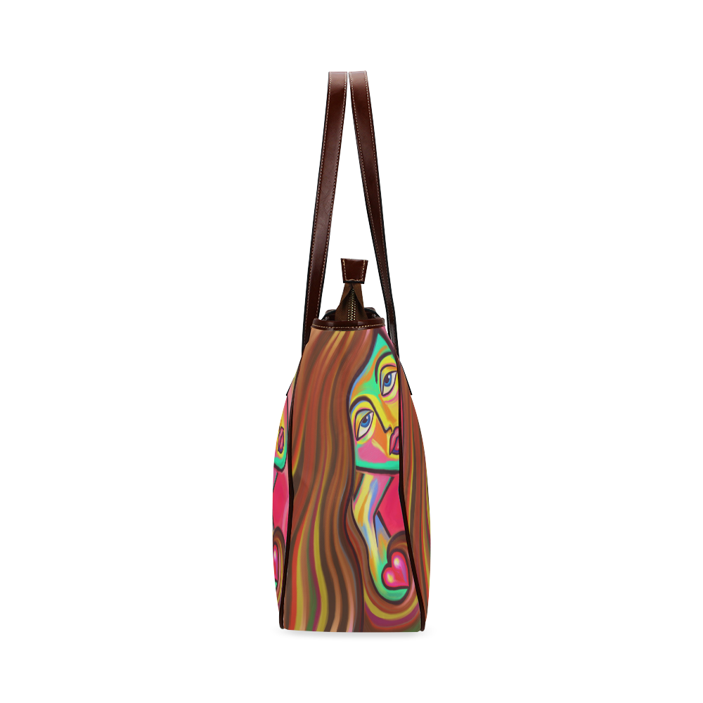 Love is Near Vibrant Portrait Classic Tote Bag (Model 1644)