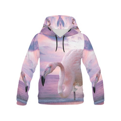 Flamingo and Pink Sky All Over Print Hoodie for Men (USA Size) (Model H13)