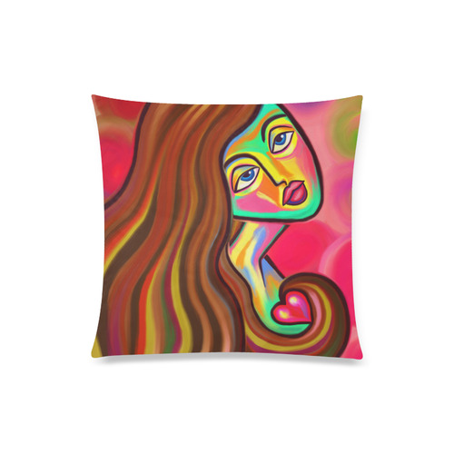 Love is Near Vibrant Portrait Custom Zippered Pillow Case 20"x20"(Twin Sides)