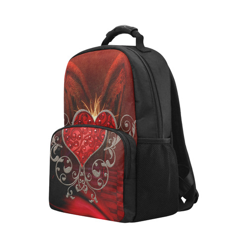 Wonderful heart with wings Unisex Laptop Backpack (Model 1663)