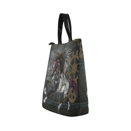 Steampunk, awesome steampunk horse with wings Nylon Lunch Tote Bag (Model 1670)
