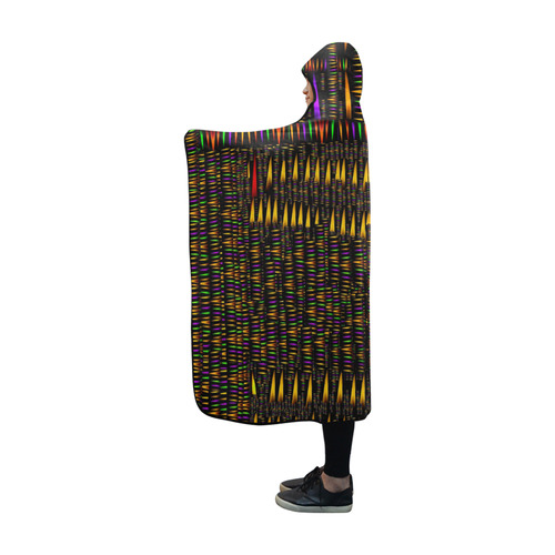 hot as candles and fireworks in warm flames Hooded Blanket 60''x50''