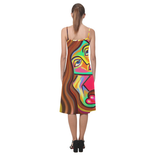 Love is Near Vibrant Portrait Alcestis Slip Dress (Model D05)