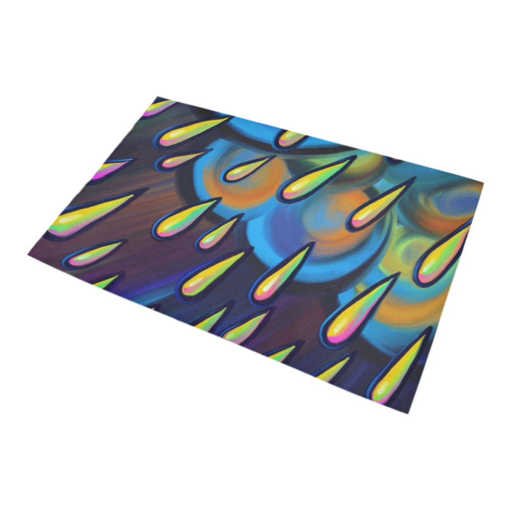 Heavy Rain Cloud Painting Bath Rug 20''x 32''