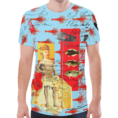 THE SHOWY PLANE HUNTER AND FISH IV New All Over Print T-shirt for Men (Model T45)