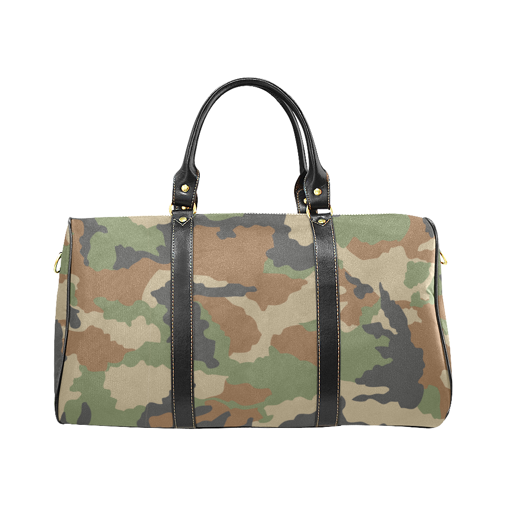 woodland camouflage pattern New Waterproof Travel Bag/Large (Model 1639)