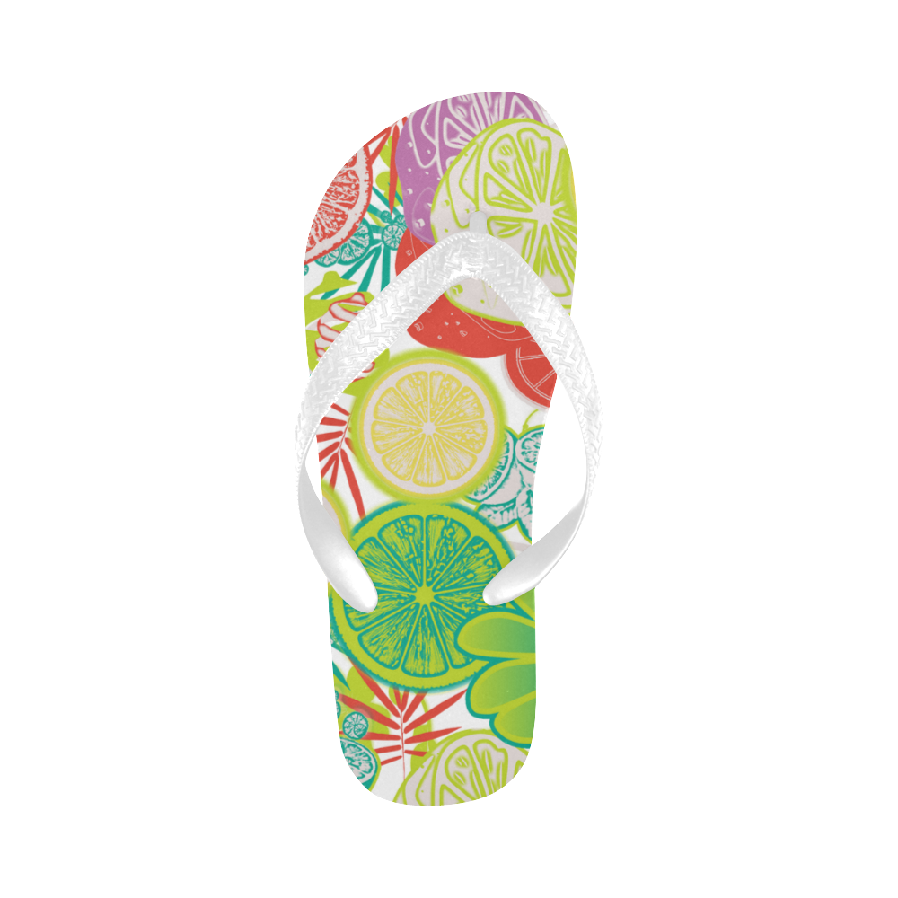 Loudly Lime Flip Flops for Men/Women (Model 040)