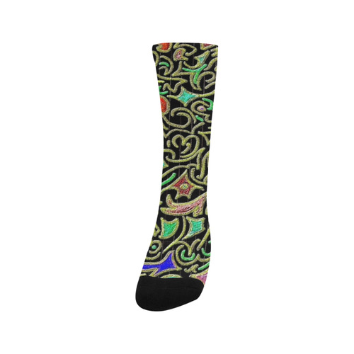 swirl retro abstract doodle Trouser Socks