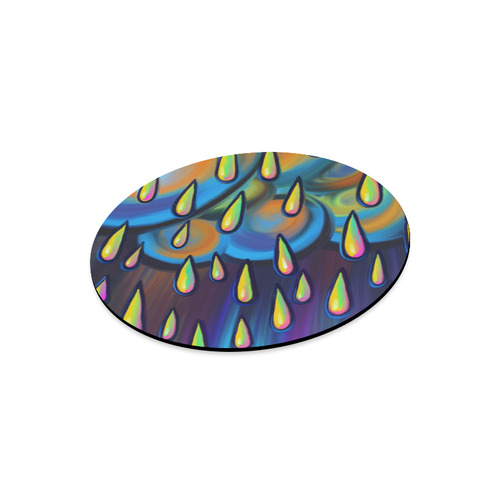 Heavy Rain Cloud Painting Round Mousepad