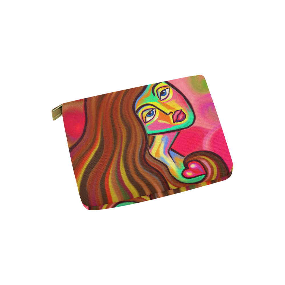 Love is Near Vibrant Portrait Carry-All Pouch 6''x5''