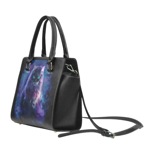 DarkCheshire Handbag Rivet Shoulder Handbag (Model 1645)