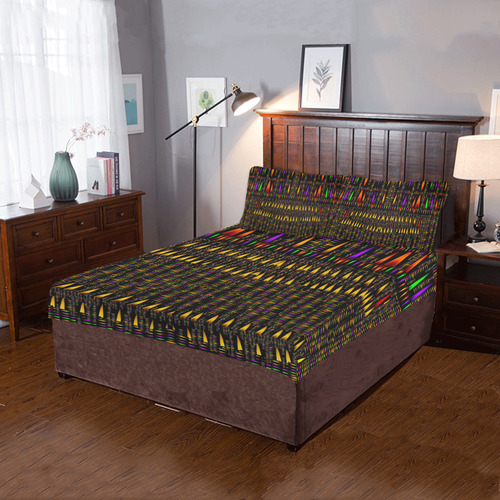 hot as candles and fireworks in warm flames 3-Piece Bedding Set