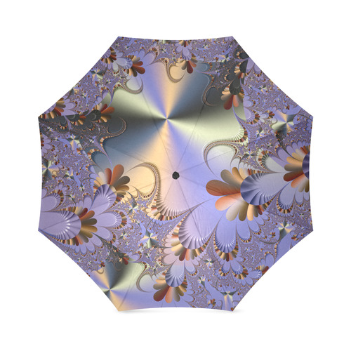 TWIGISLE Fractals with purple metallic shine Foldable Umbrella (Model U01)