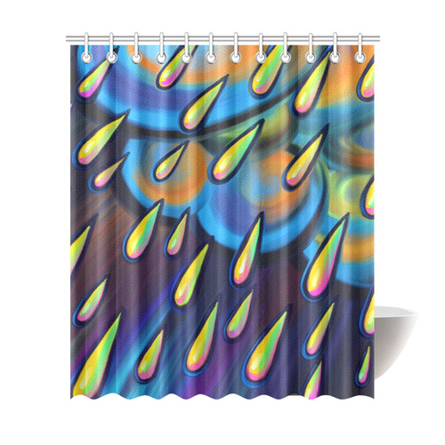 Heavy Rain Cloud Painting Shower Curtain 72"x84"