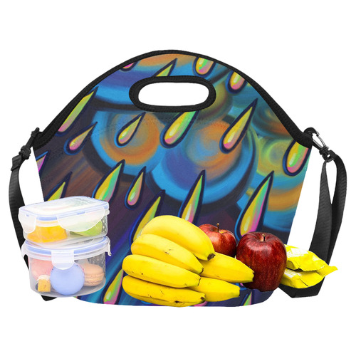 Heavy Rain Cloud Painting Neoprene Lunch Bag/Large (Model 1669)