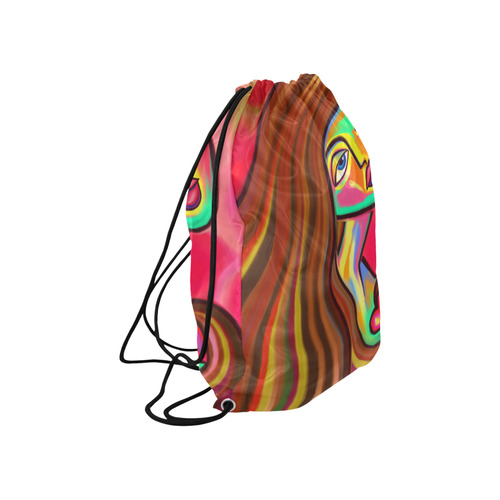 Love is Near Vibrant Portrait Large Drawstring Bag Model 1604 (Twin Sides)  16.5"(W) * 19.3"(H)